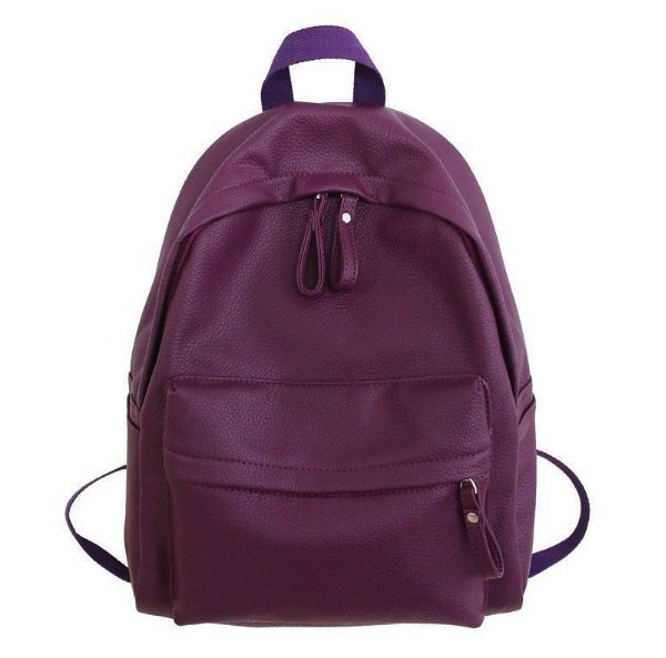 Plecak Damski Młodzieżowy Skórzany Do Pracy Szkoły Bordowy