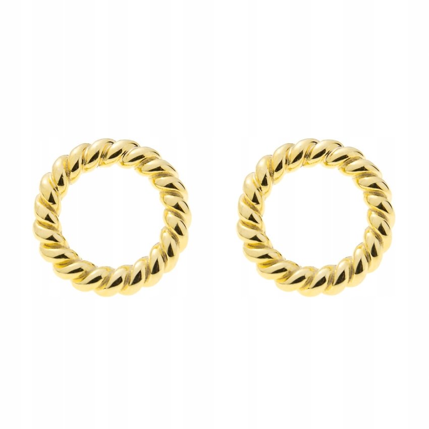 Pozłacane Kolczyki Koła Pr.925