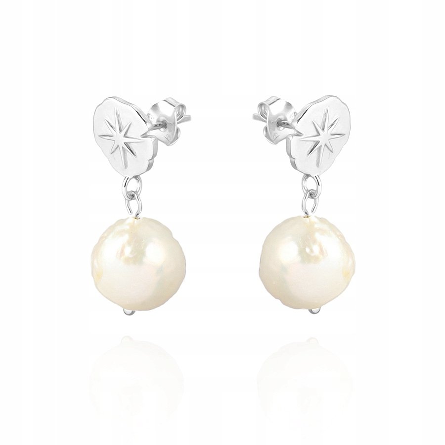Srebrne Kolczyki SztyftPerła Pr.925