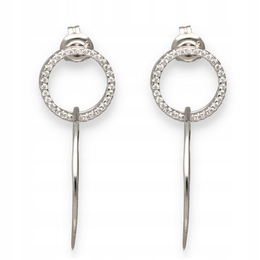 Srebrne Kolczyki Sztyfty z Kółkami Pr.925