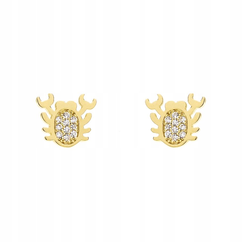 Złote Kolczyki Rak Pr 585