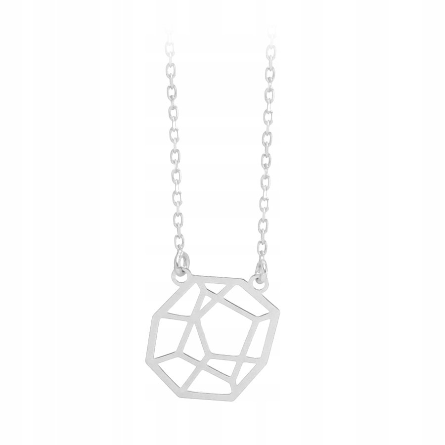 Naszyjnik Srebrny Celebrytka Diament Origami P.925