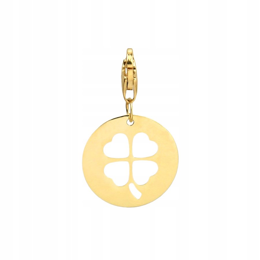 Zawieszka Złota Koniczynka Pr 585-Charms