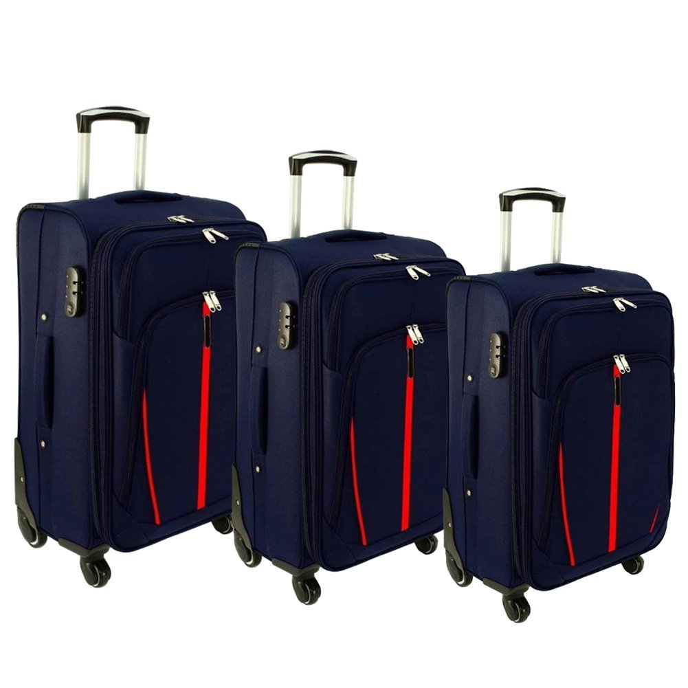 Zestaw 3 walizek PELLUCCI RGL S-020 Granatowe