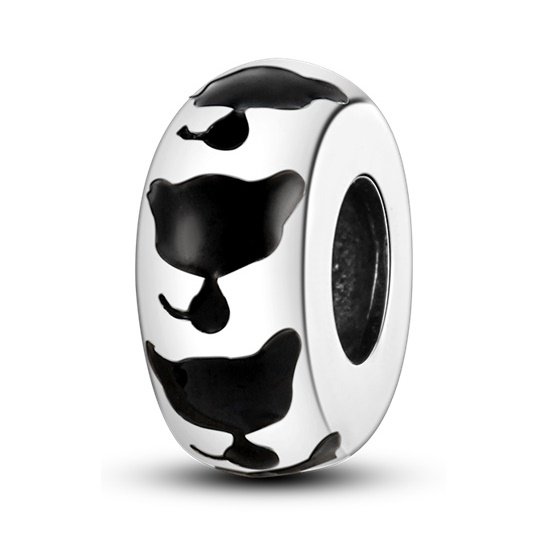 Zawieszka Srebro 925 Charms Koralik Do Pandora Kot Kotek