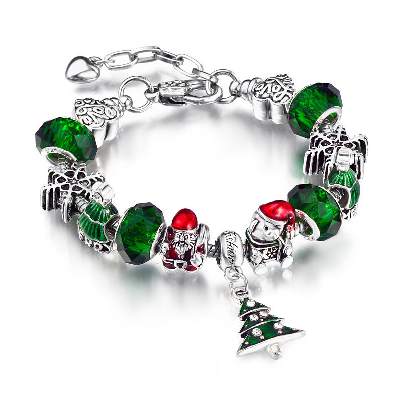 Bransoletka Modułowa Charms Beads Choinka Mikołaj