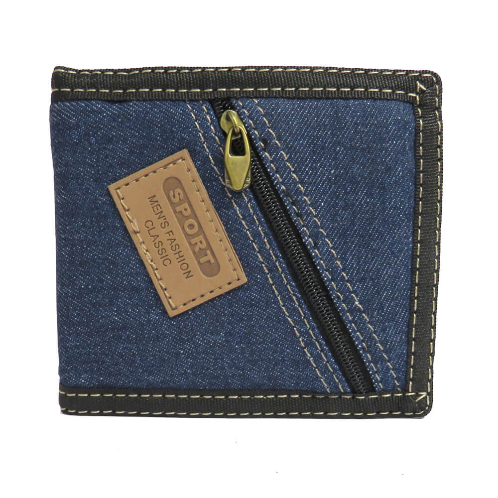 Portfel Młodzieżowy Sportowy Jeans Granatowy Dh-302