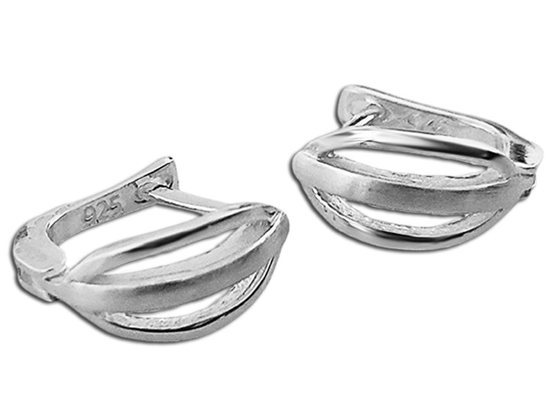 Srebrne Kolczyki 925 Ażurowe Migdały