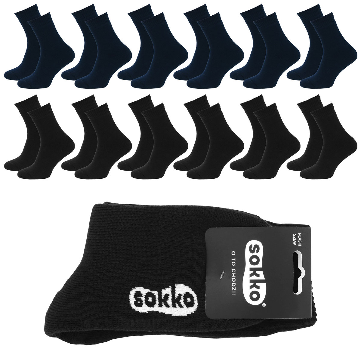 12X Sokko Skarpety Bawełniane Grube Ciepłe Frotte 42-44 - Smf12-S17-Mix-42-44