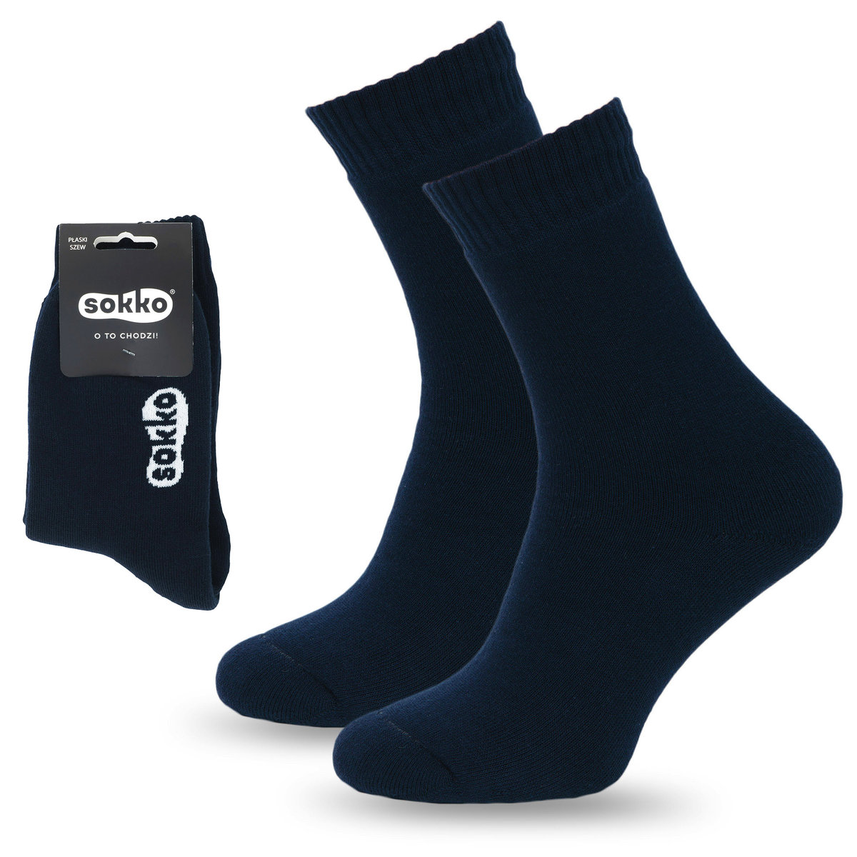 Sokko Skarpety Bawełniane Grube Ciepłe Zima Frotte 45-47 - Smf-S17-Gra-45-47