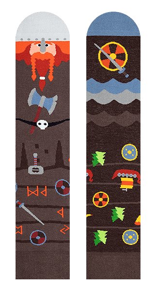 Zabawne Skarpetki Z Wikingiem - Ivar The Sockless - 40-43