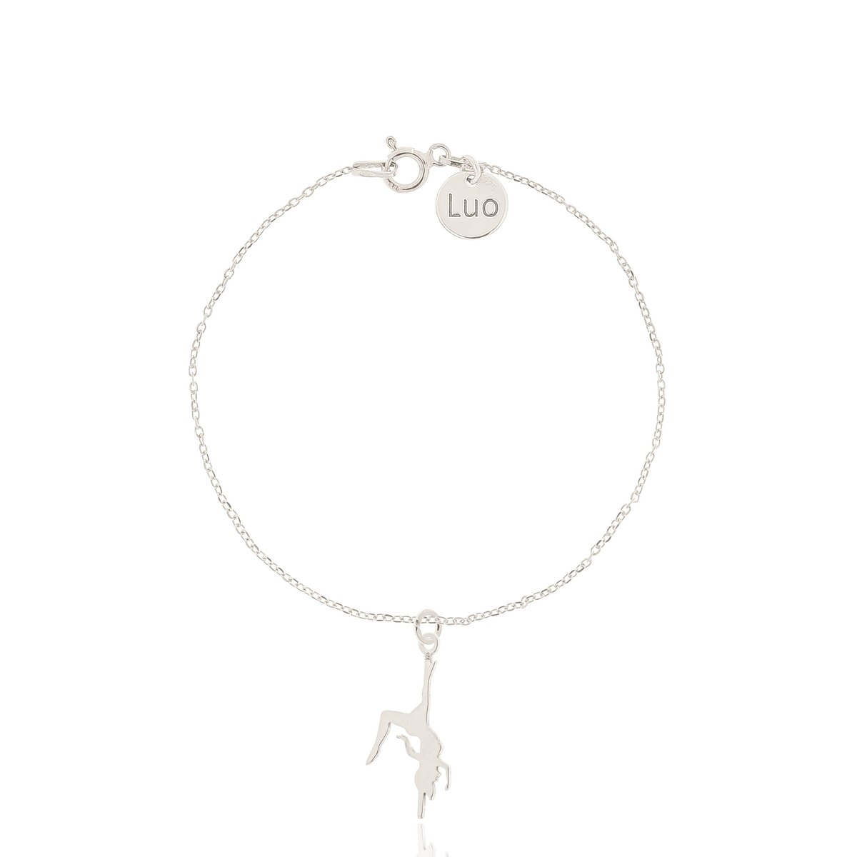 Bransoletka srebrna z tancerką Pole Dance