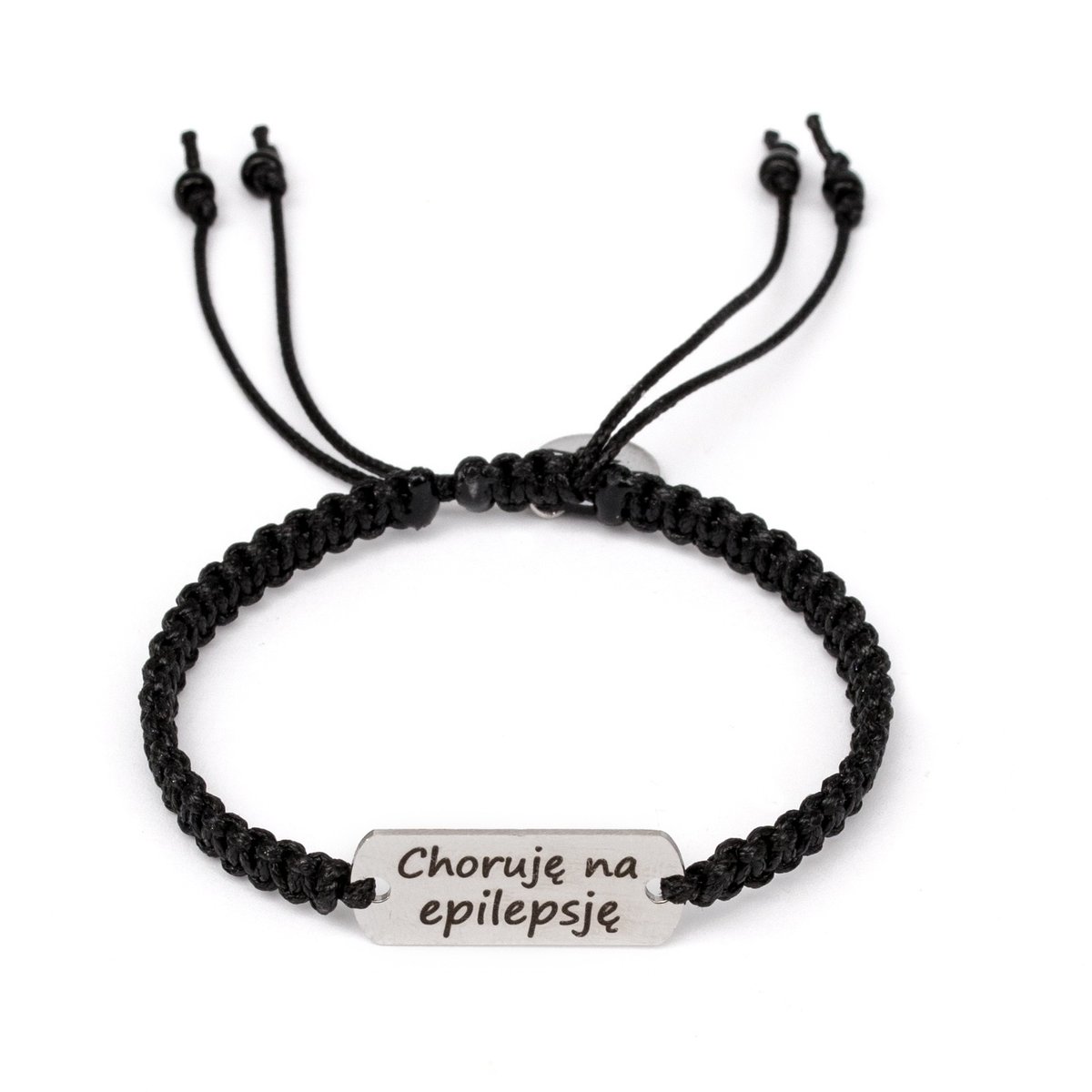 Bransoletka informacyjna-medyczna Choruję na epilepsję BA3675