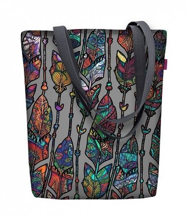 Lekka damska torba w kolorowe piórka Sunny Boho
