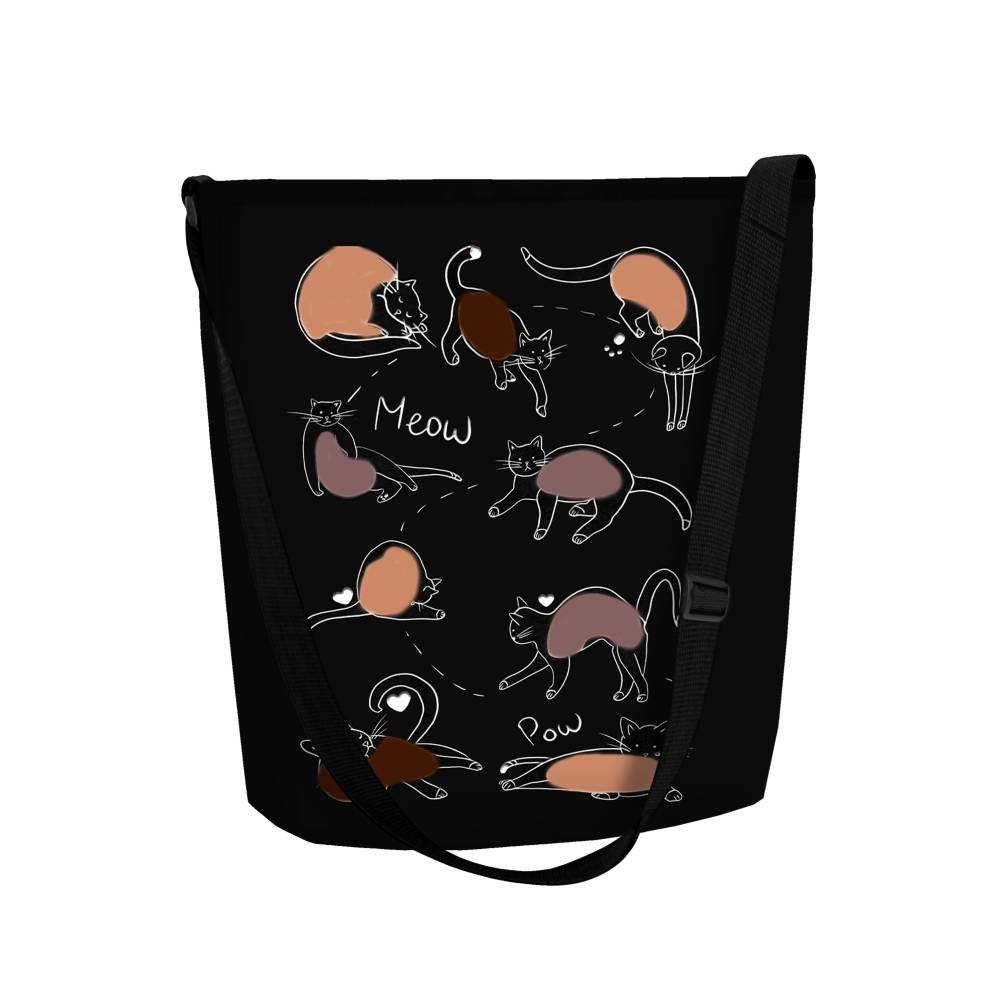 Torba listonoszka antracyt Funky Cat Game