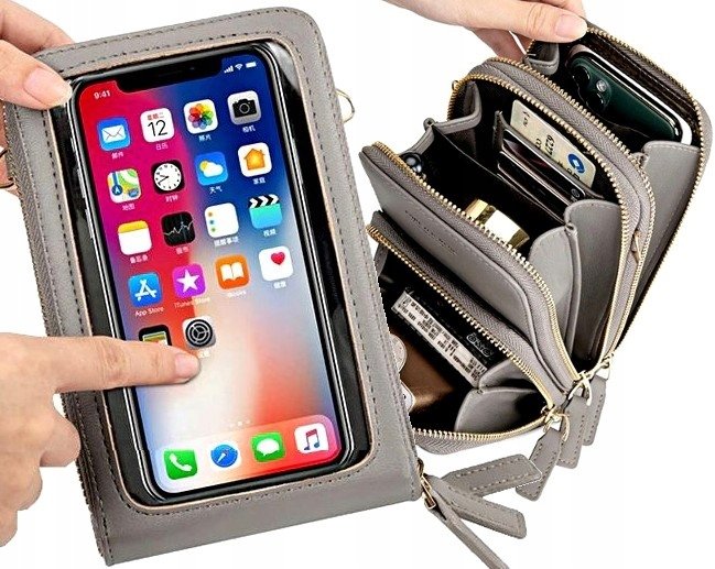 Damska torebka na telefon mini portfel listonoszka