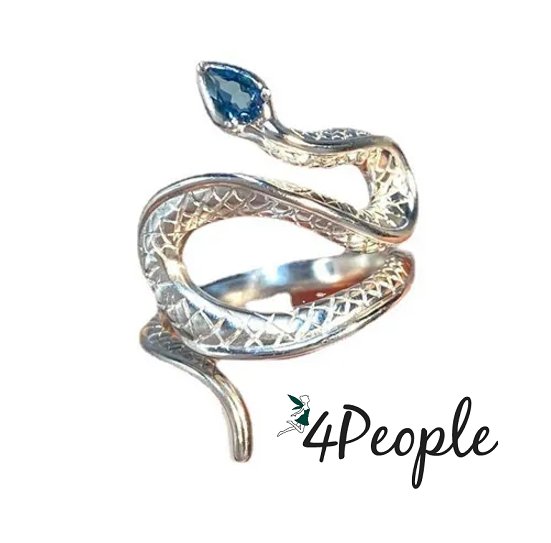 Pierścionek srebrny kolor na prezent miłość żmijka