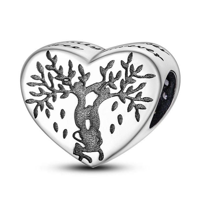 Zawieszka SREBRO 925 Charms koralik do PANDORA Serce i Drzewo Rodzinne