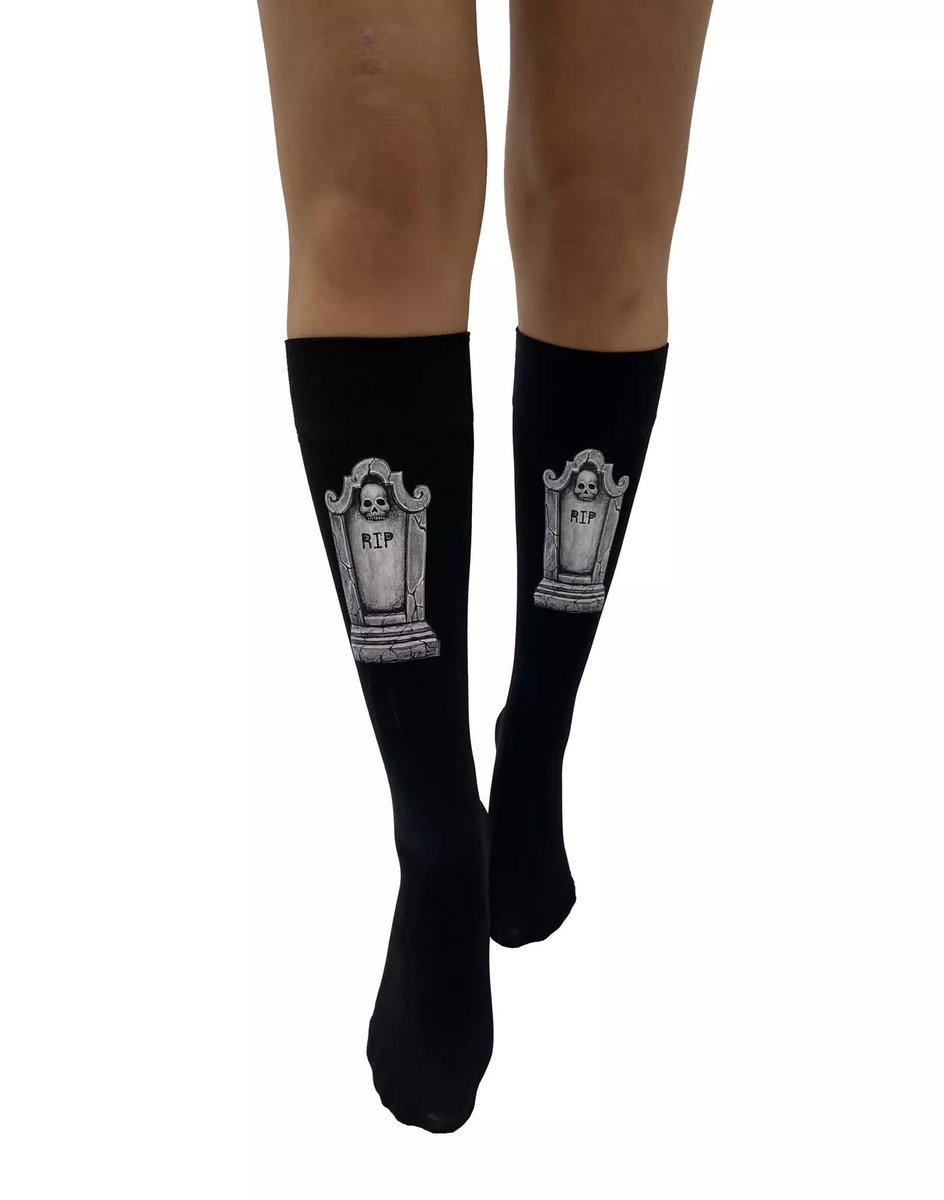 podkolanówki  RIP TOMBSTONE KNEE HIGH czarne