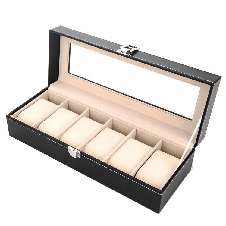 PUDEŁKO ETUI ORGANIZER SZKATUŁKA NA ZEGARKI 6 szt