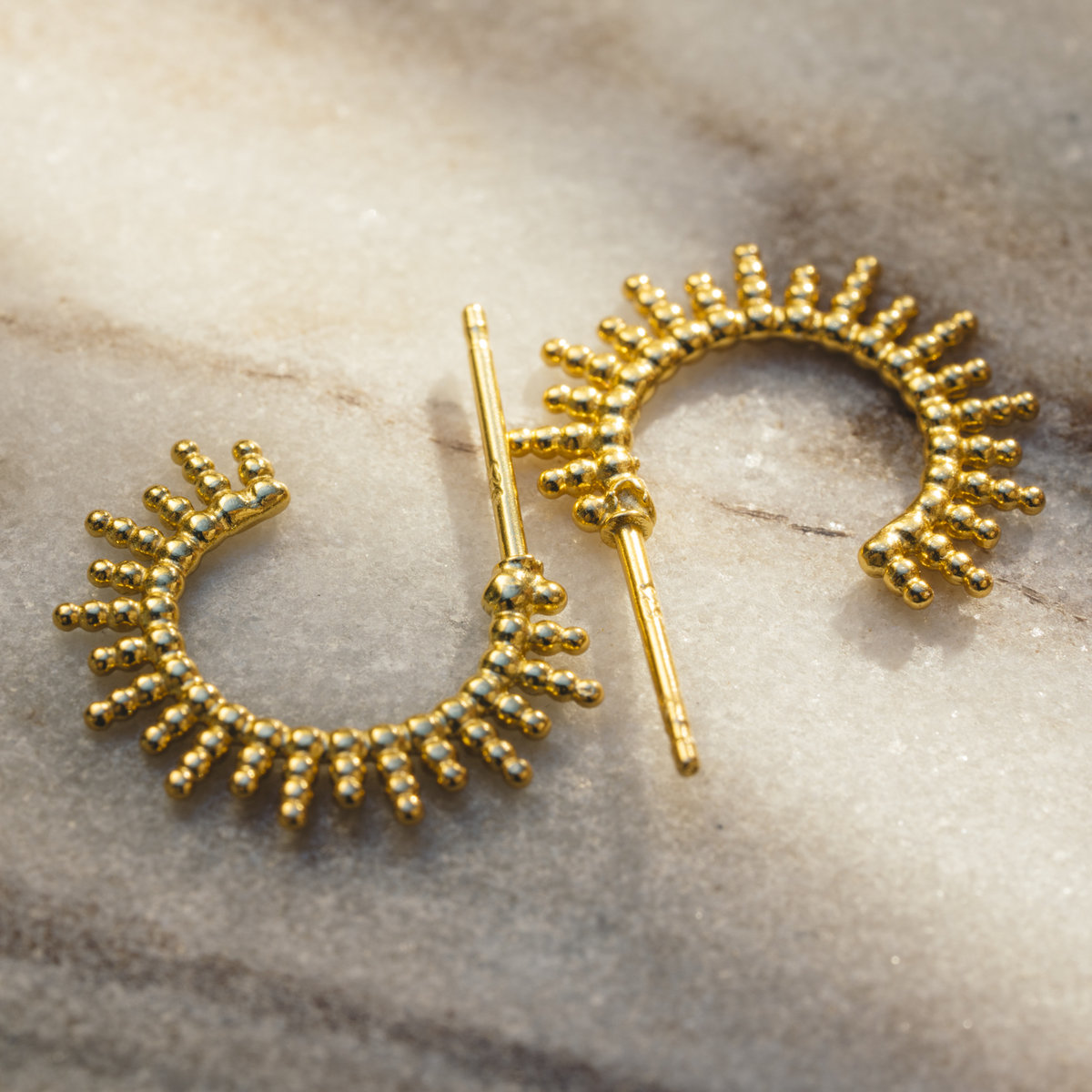 Kolczyki SOL pozłacane