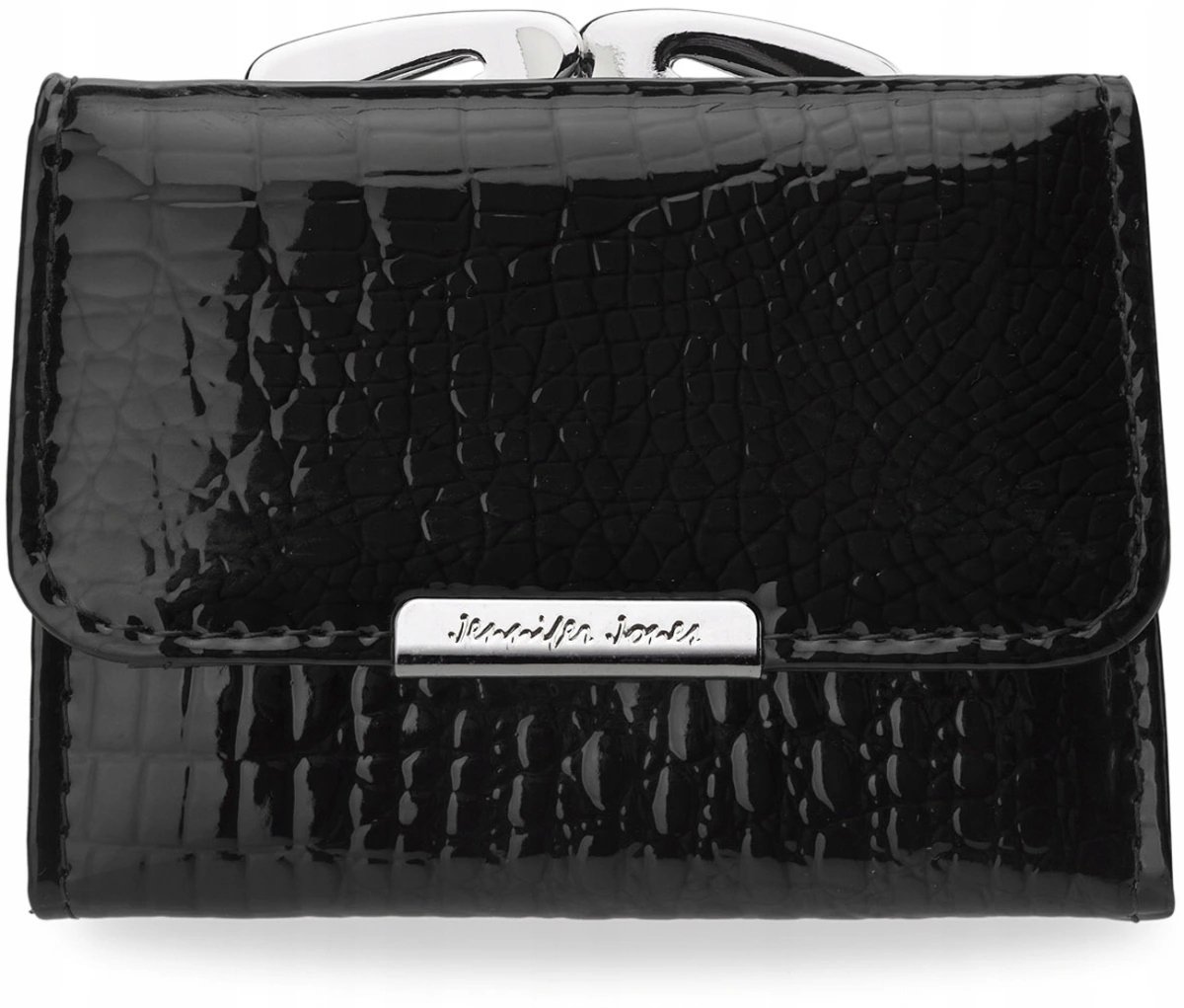 Mały PORTFEL Damski PORTMONETKA SKÓRZANY Lakier