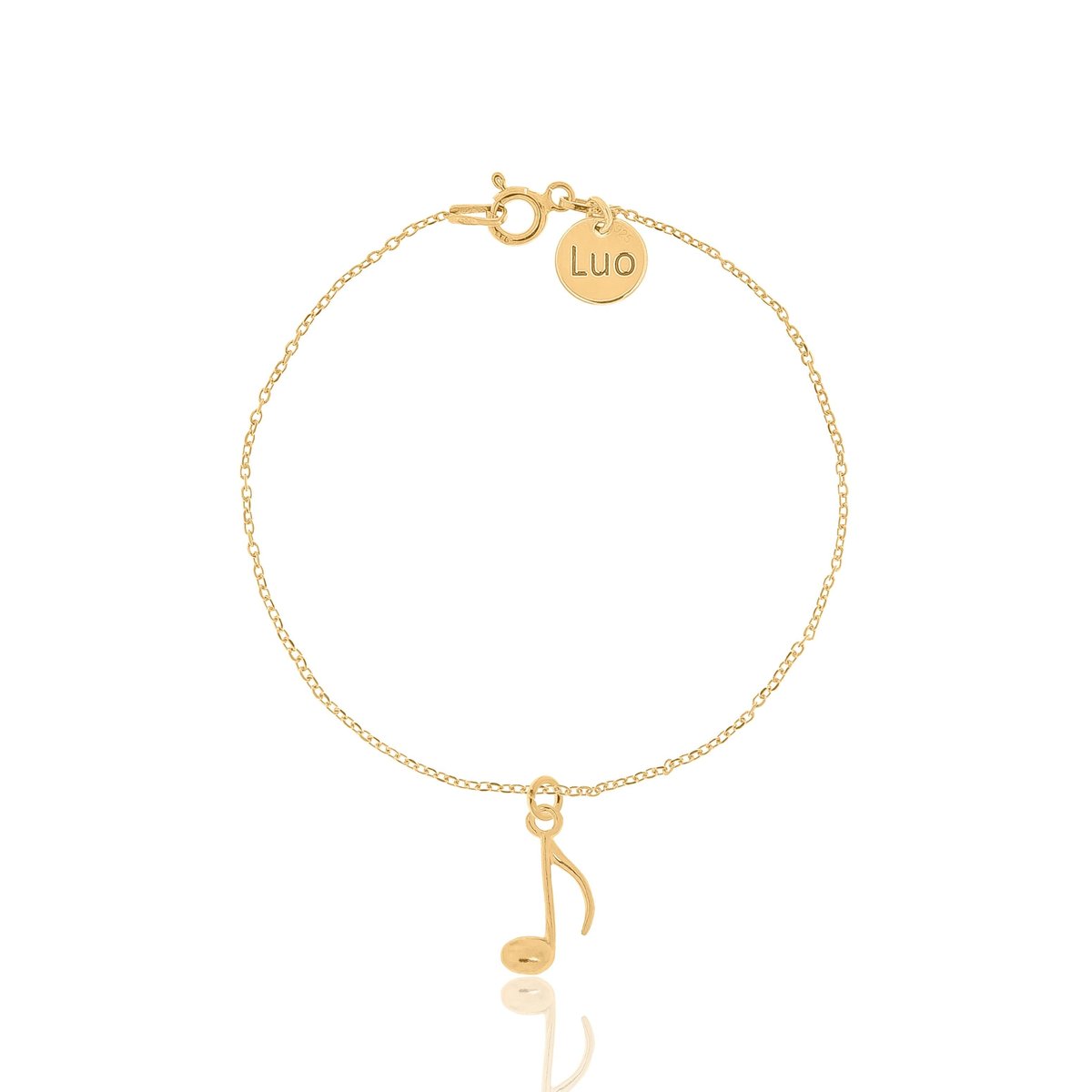 Bransoletka srebrna pozłacana z nutką