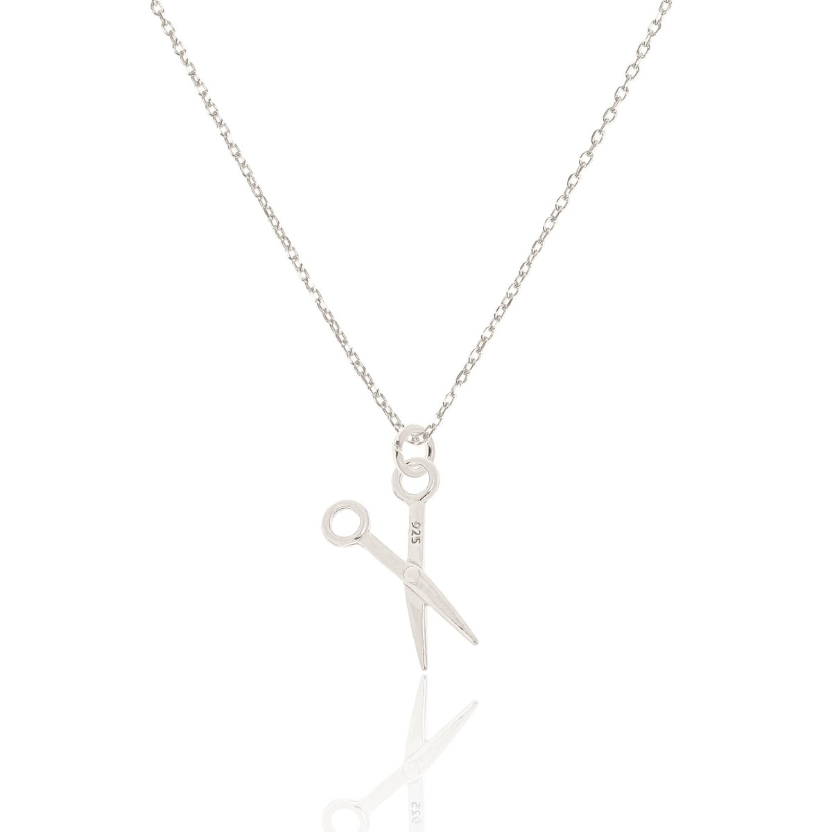 Naszyjnik srebrny z nożyczkami fryzjerskimi 45 CM