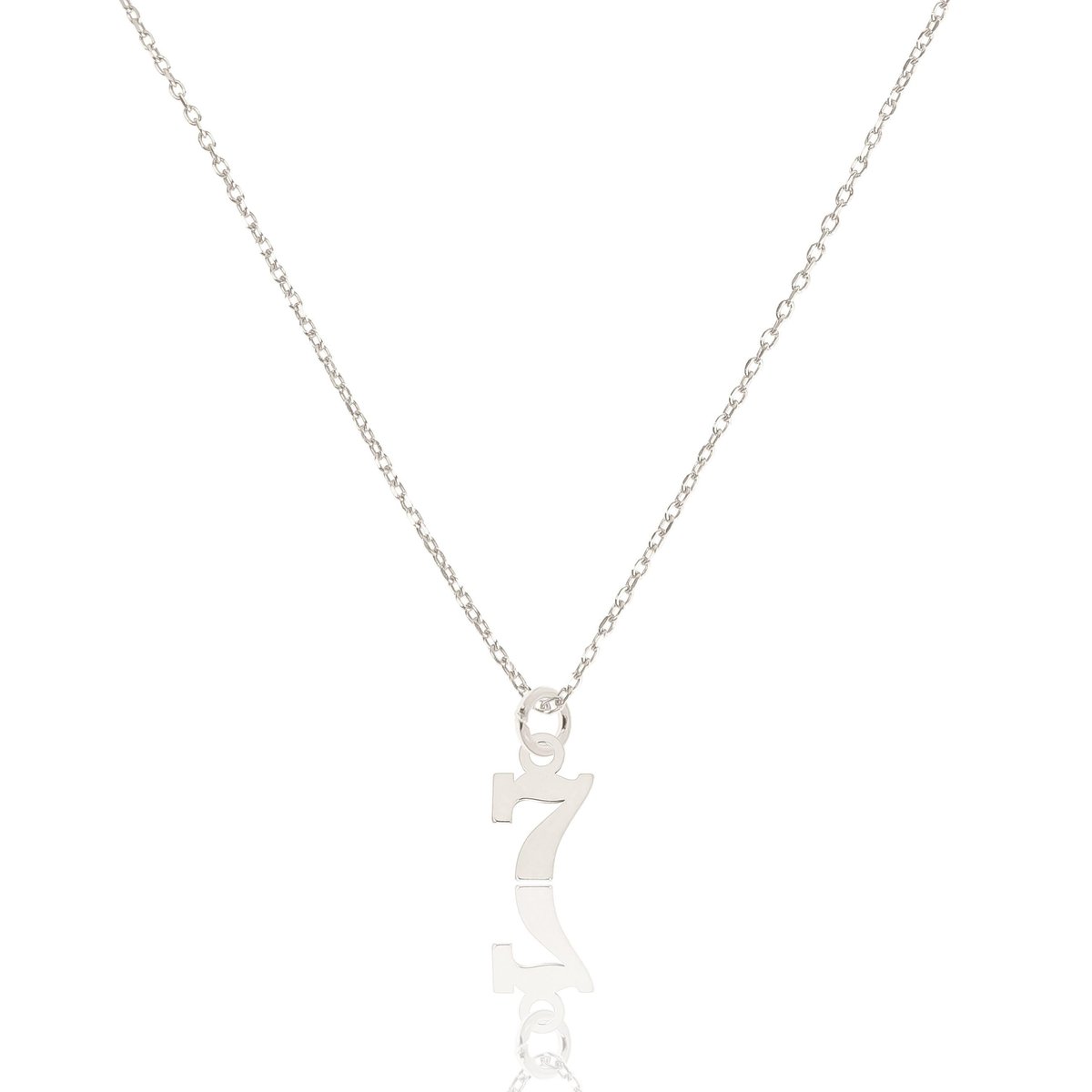 Naszyjnik srebrny z cyferką 42 CM 7