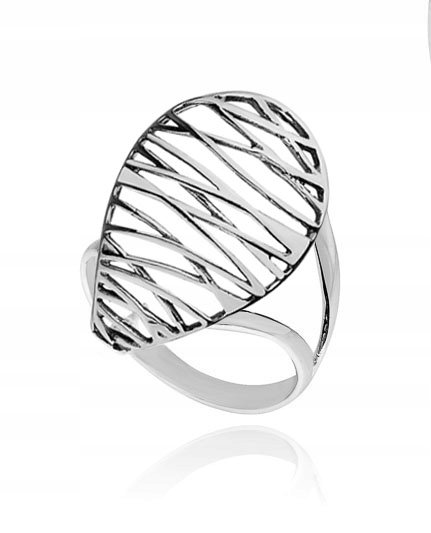 PIERŚCIONEK SREBRNY AŻUROWY SREBRO 925 ROZMIAR 17