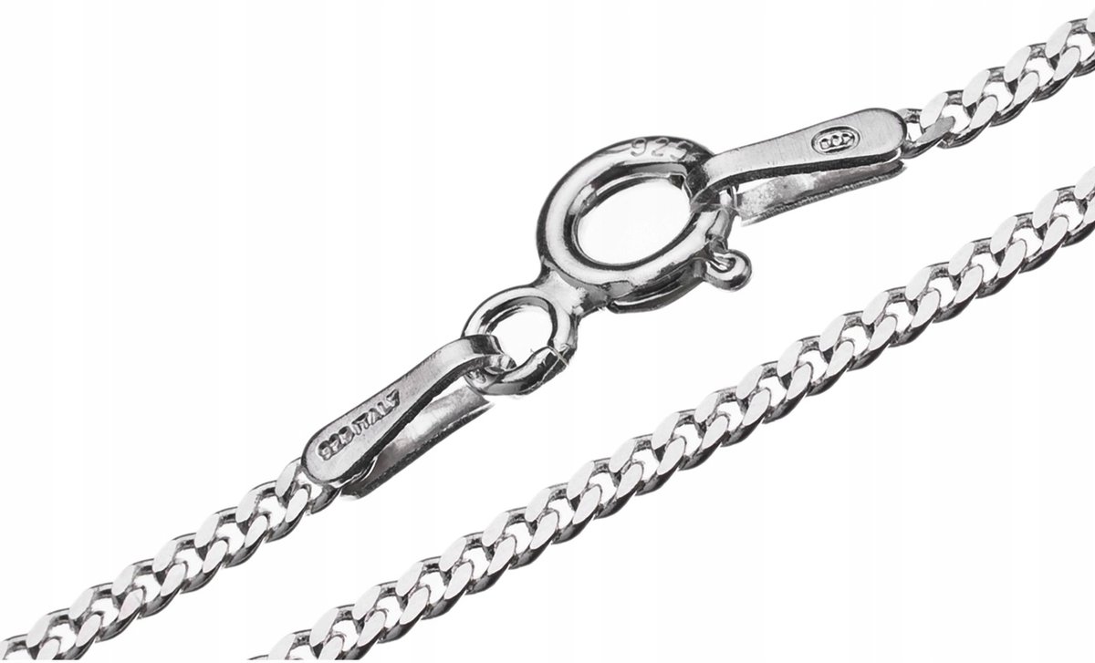 ŁAŃCUSZEK SREBRNY PANCERKA DIAMENTOWANA 45cm. 925!