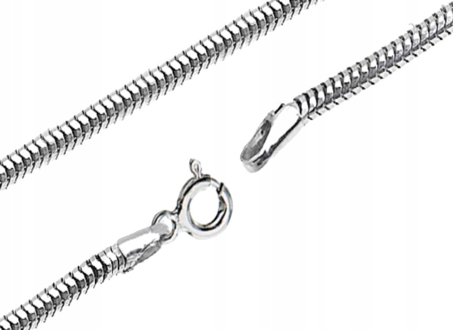 SREBRNY ŁAŃCUSZEK ŻMIJKA 60cm. SREBRO Pr.925!