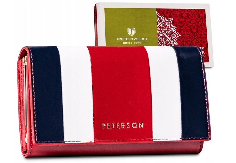 Kompaktowy portfel z wysokojakościowej skóry naturalnej — Peterson