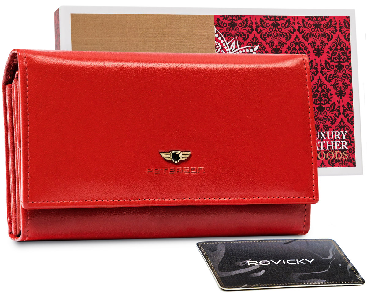 Portfel skórzany PTN 438 2-3-1-5989 Red