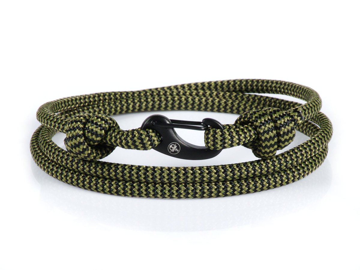Bransoletka męska paracord z karabińczykiem Argento
