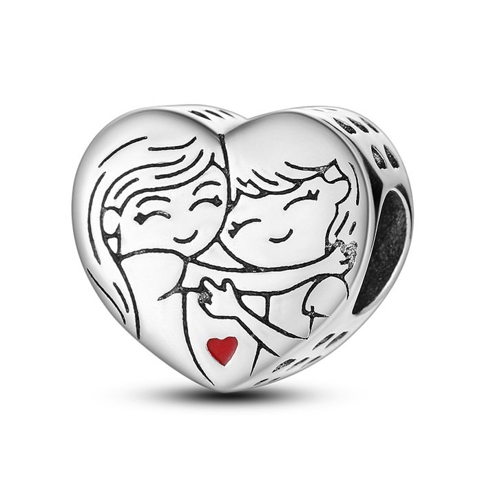 Zawieszka SREBRO 925 Charms koralik do PANDORA Siostra Przyjaciółka