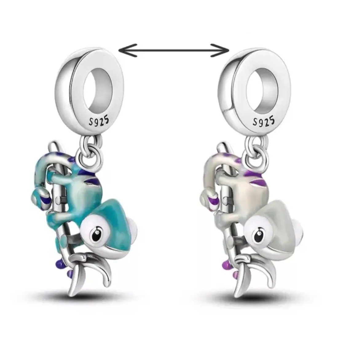 Zawieszka SREBRO 925 Charms koralik do PANDORA Kameleon zmieniający kolor
