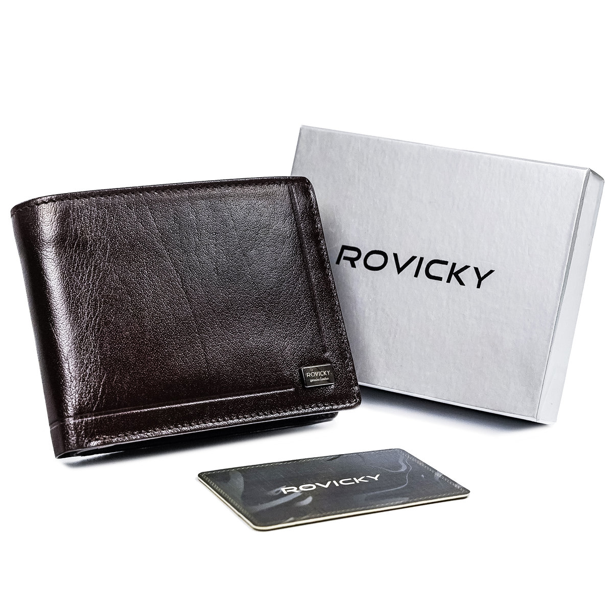 Portfel męski skórzany PC-103-BAR-1645 BROW