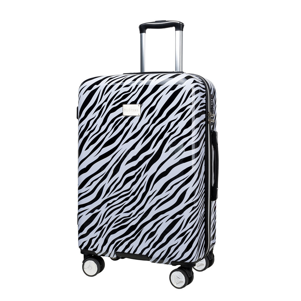 Średnia walizka PUCCINI BEVERLY HILLS ABS015B 10 Zebra