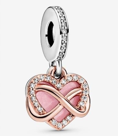 Charms Błyszcząca zawieszka Na zawsze w sercu s925