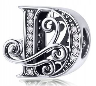 Charms Literka D Zawieszka Litera D srebro 925