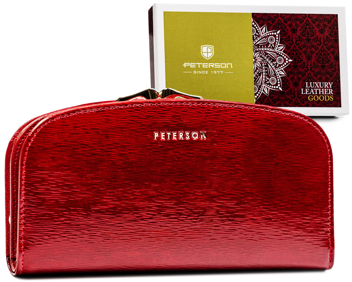Portfel damski skórzany PTN 42123-SH-9862 Red