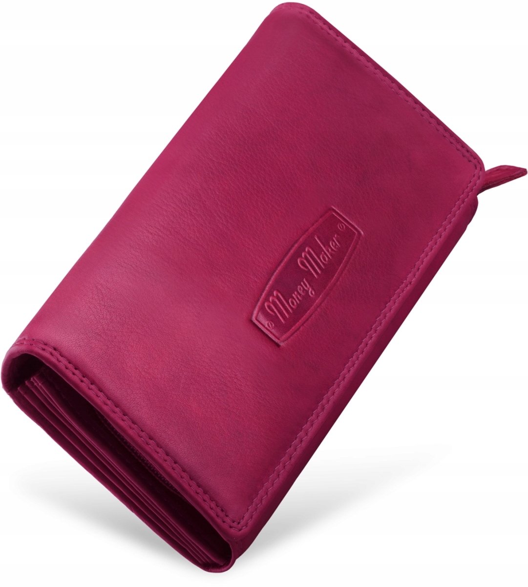 Skórzany Portfel Damski Miękka Portmonetka Zamek