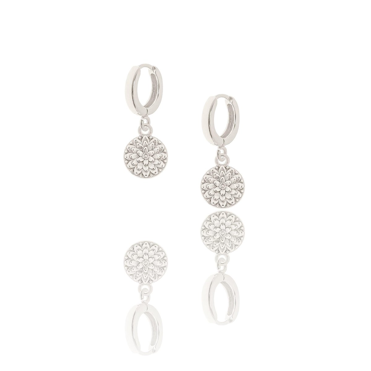 Kolczyki srebrne z kwiatkami