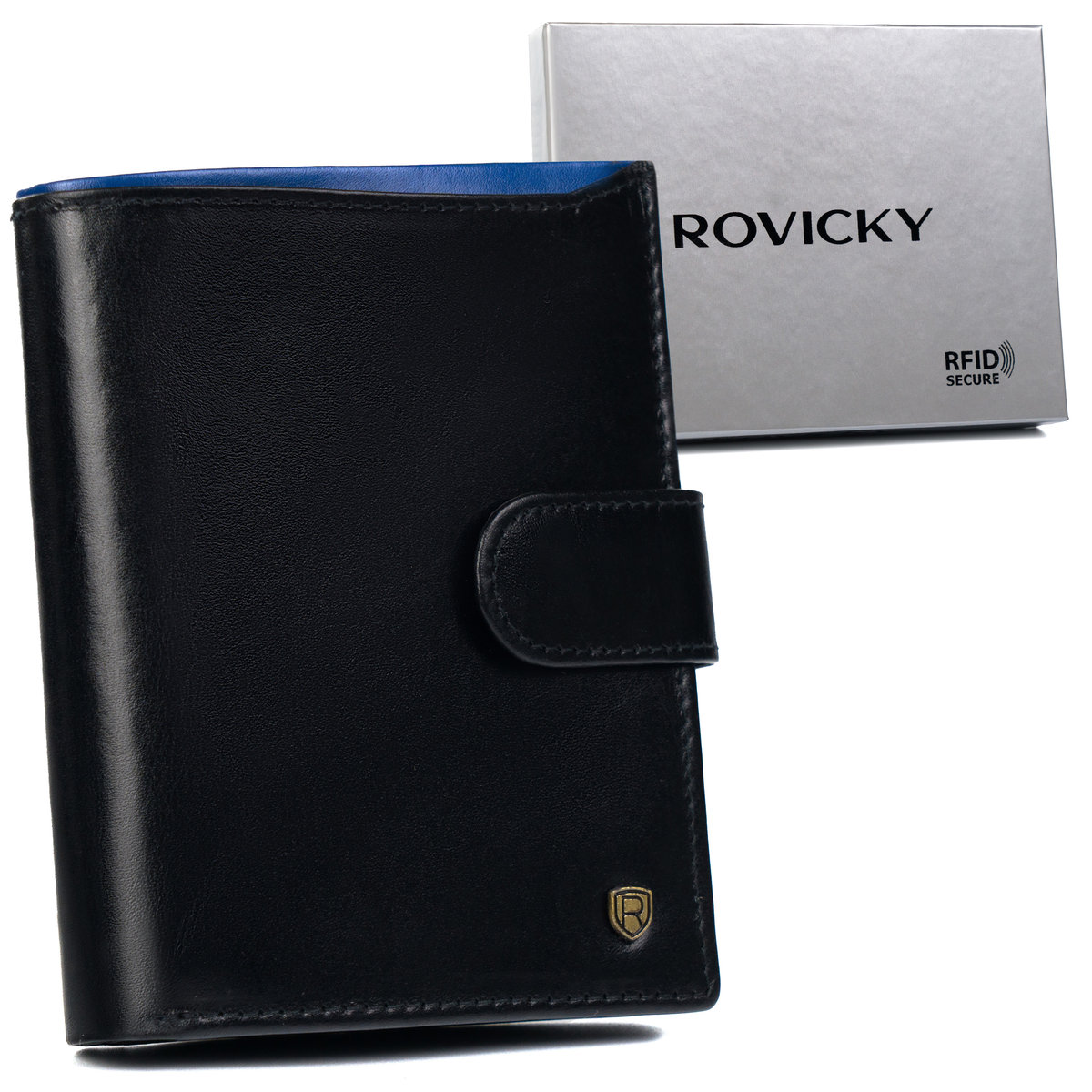 Męski portfel skórzany z RFID Protect Rovicky