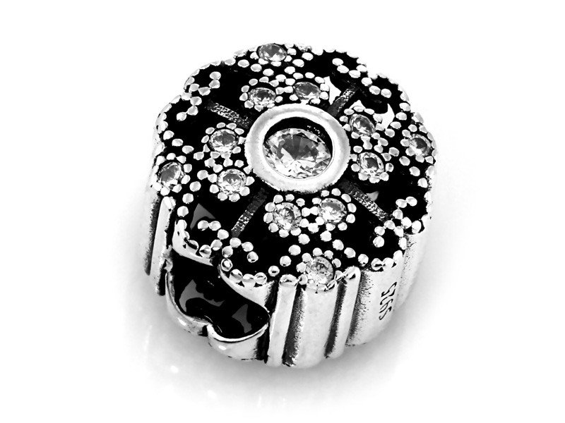 Srebrna zawieszka 925 beads z kwiatuszkiem