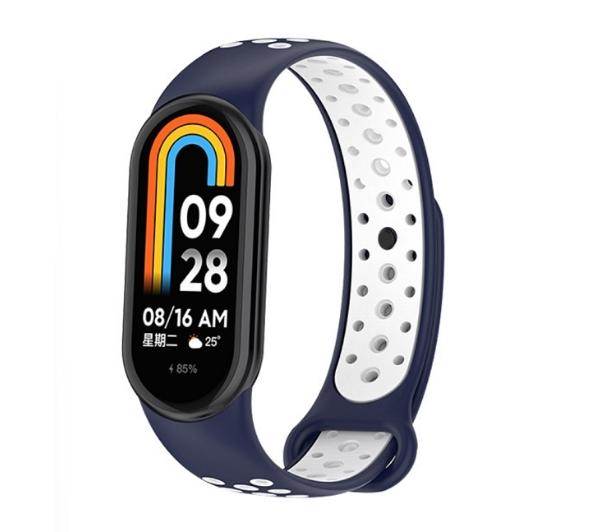 Beline do Mi Band 8 design (niebiesko-biały)