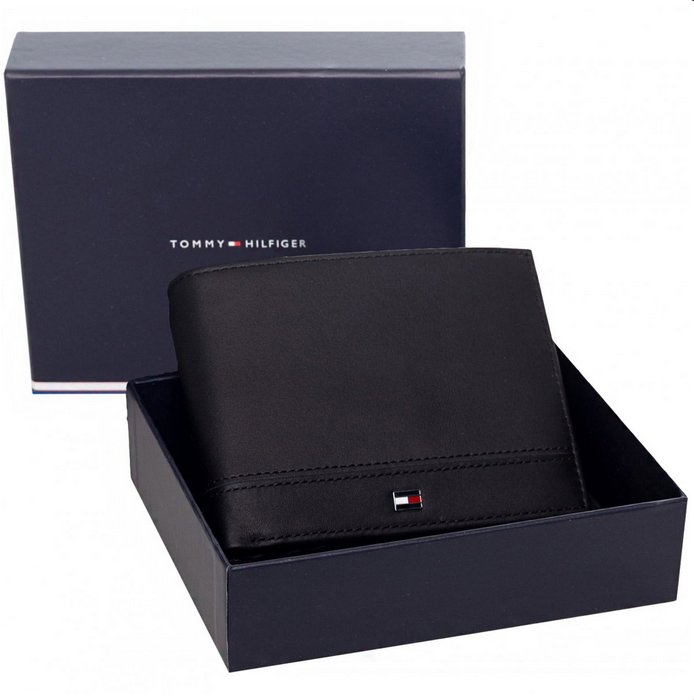 Tommy Hilfiger portfel męski skóra naturalna czarny AM0AM06163