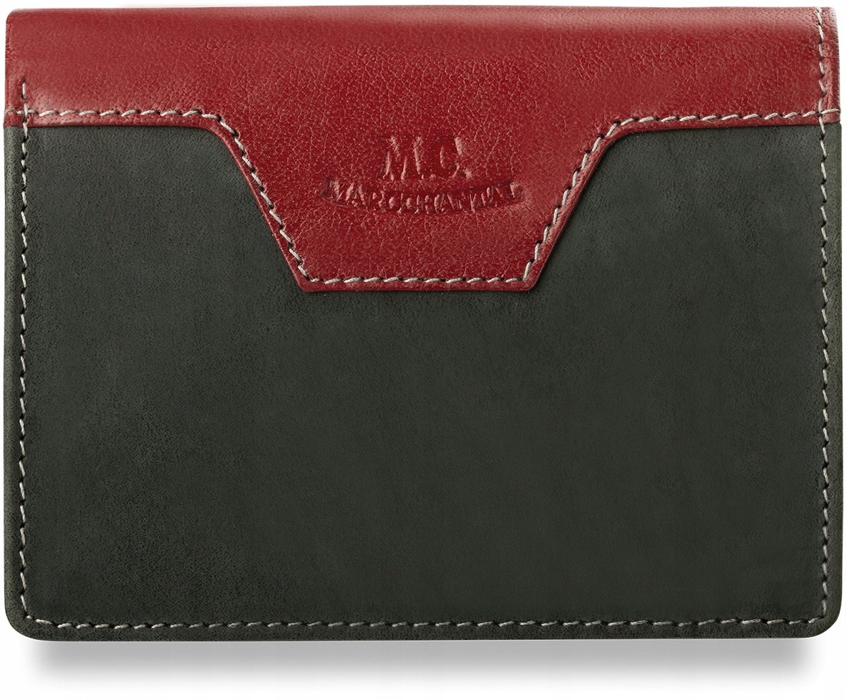 Portfel męski skórzany skóra nubuk matowy na karty