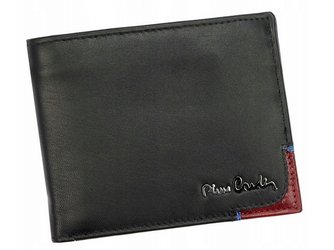 Skórzany portfel męski bez zapięcia zewnętrznego — Pierre Cardin